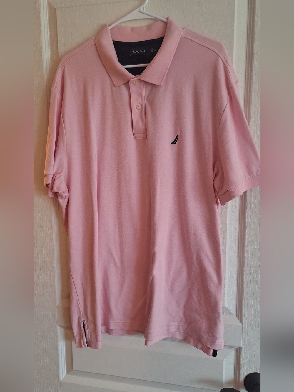 Nautica Men’s Light Pink Polo Shirt with Sail Logo